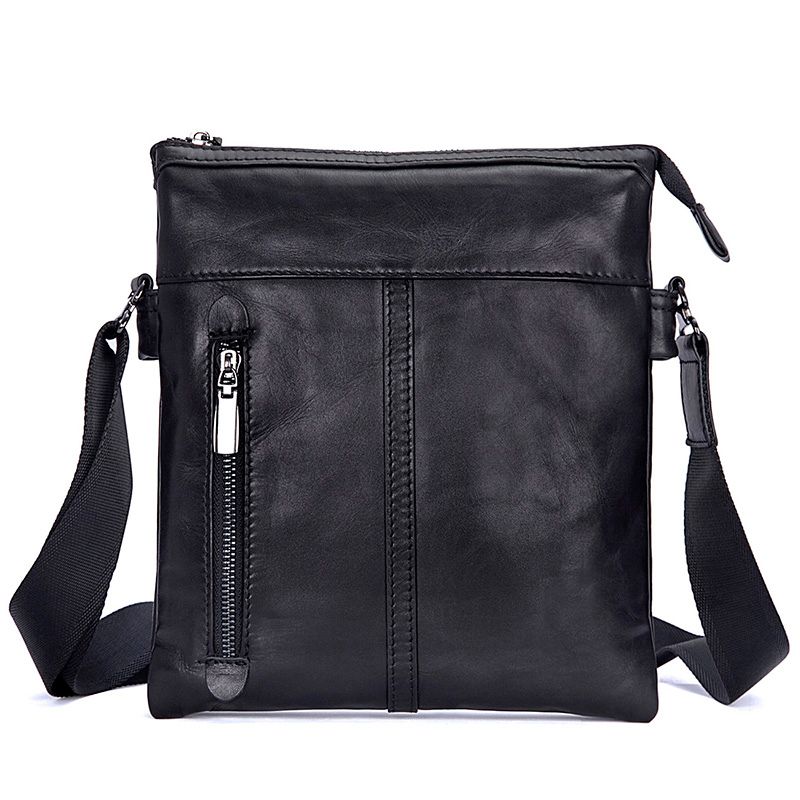 leather bag for men black